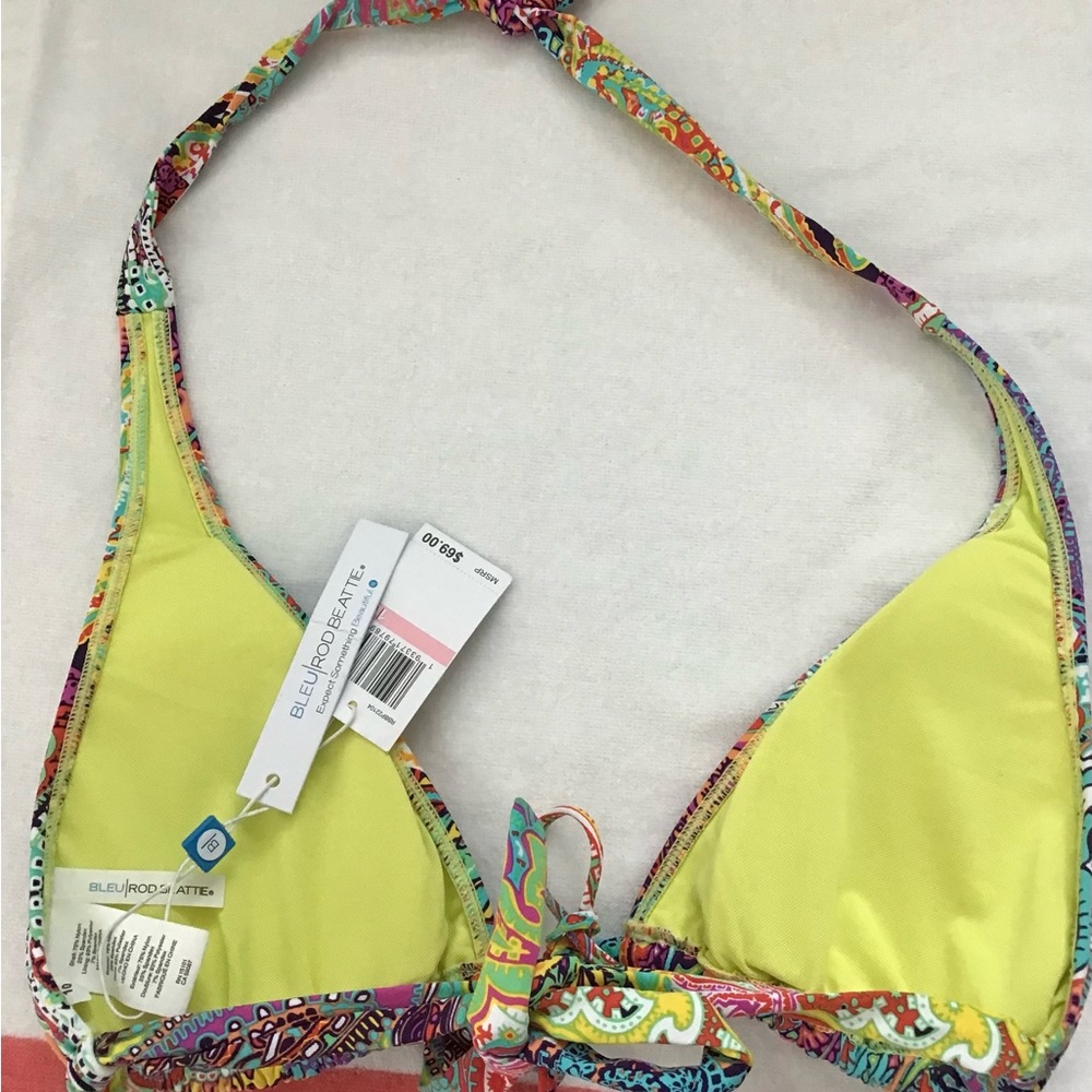 Bleu/Rod Beattie🦩Swimsuit Tie Top 👙 NWT! SZ:10. B cup - Picture 4 of 6
